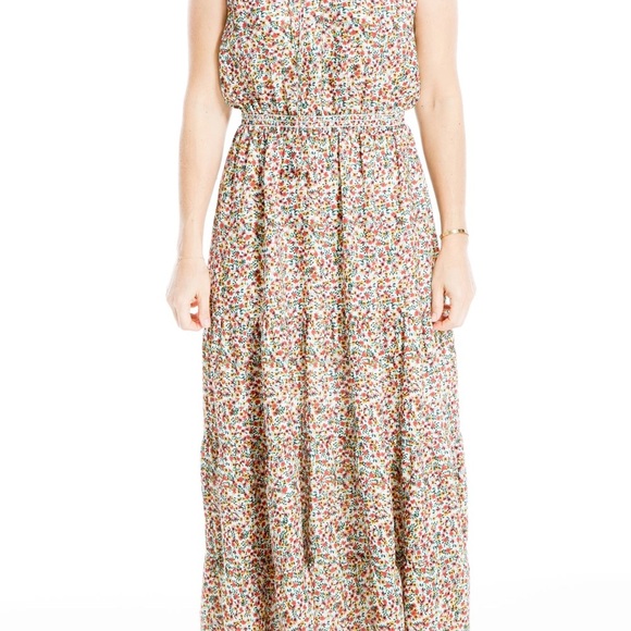 Max Studio size Medium stretchy waist Floral Maxi Sundress in like new condition - Picture 1 of 7